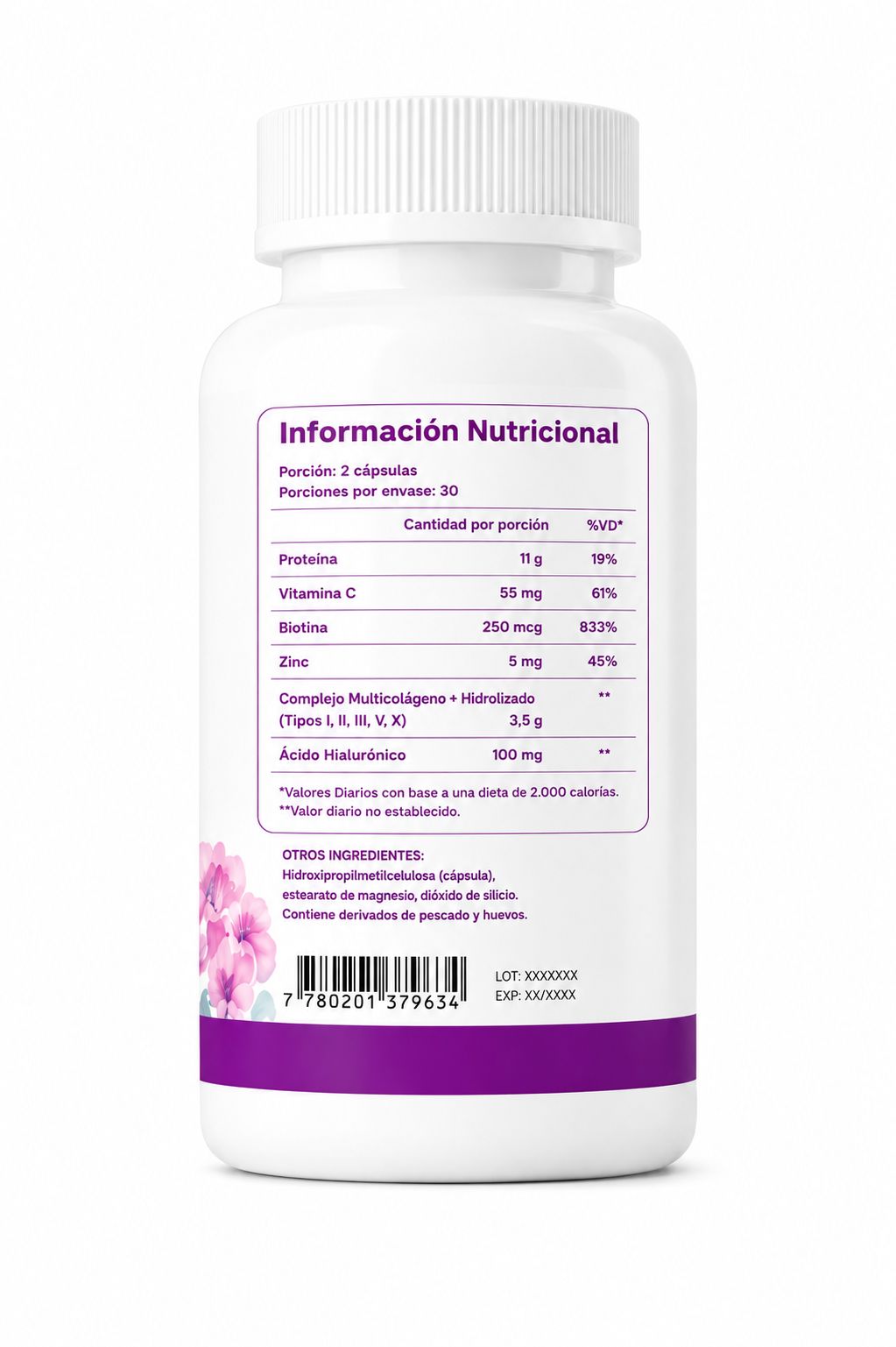 Multi Collagen Complex etiqueta nutricional