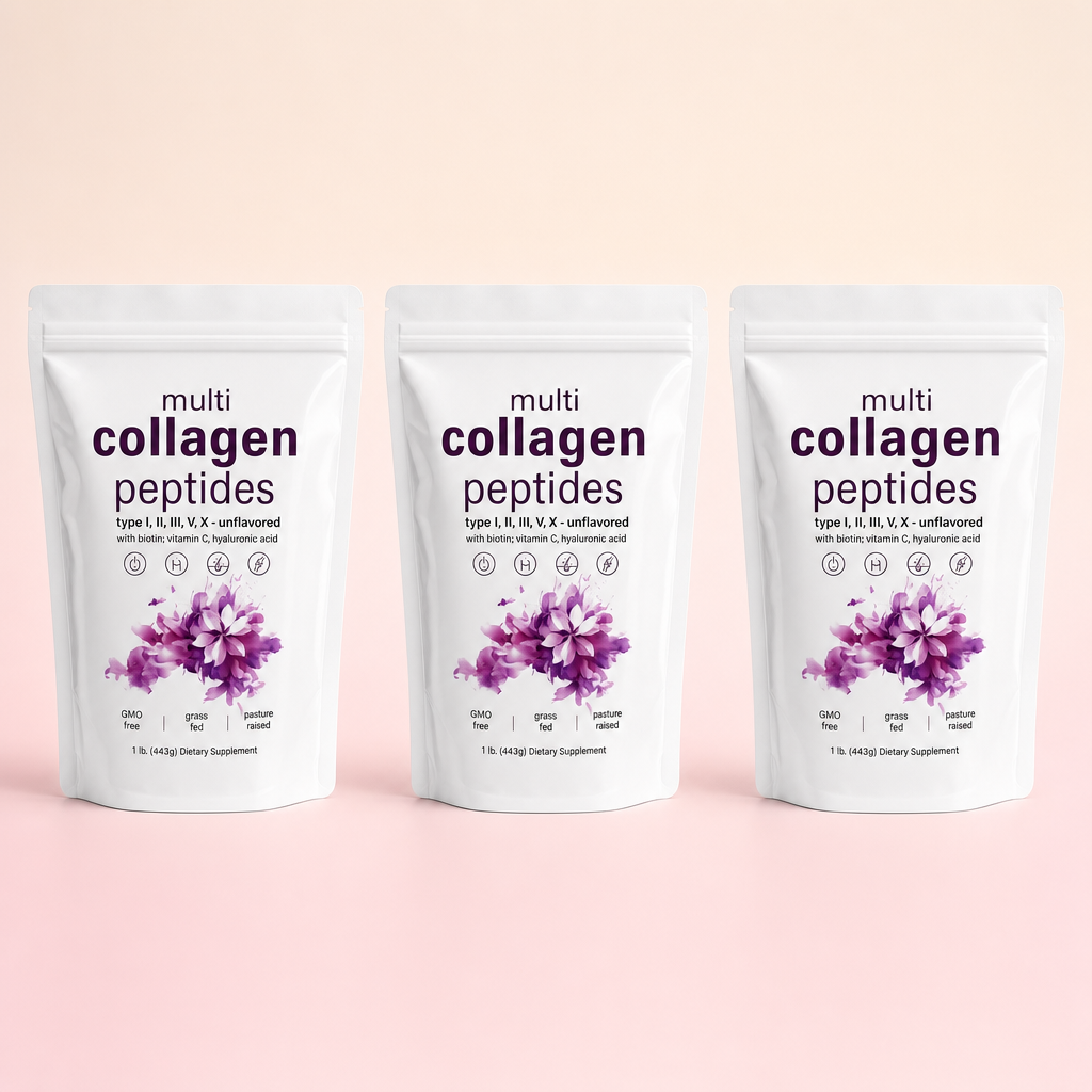 Tres bolsas de Multi Collagen Peptides en Polvo 443 g