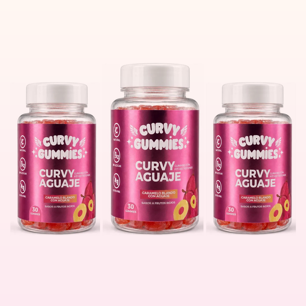 Curvy Gummies Aguaje pack x3: tres frascos