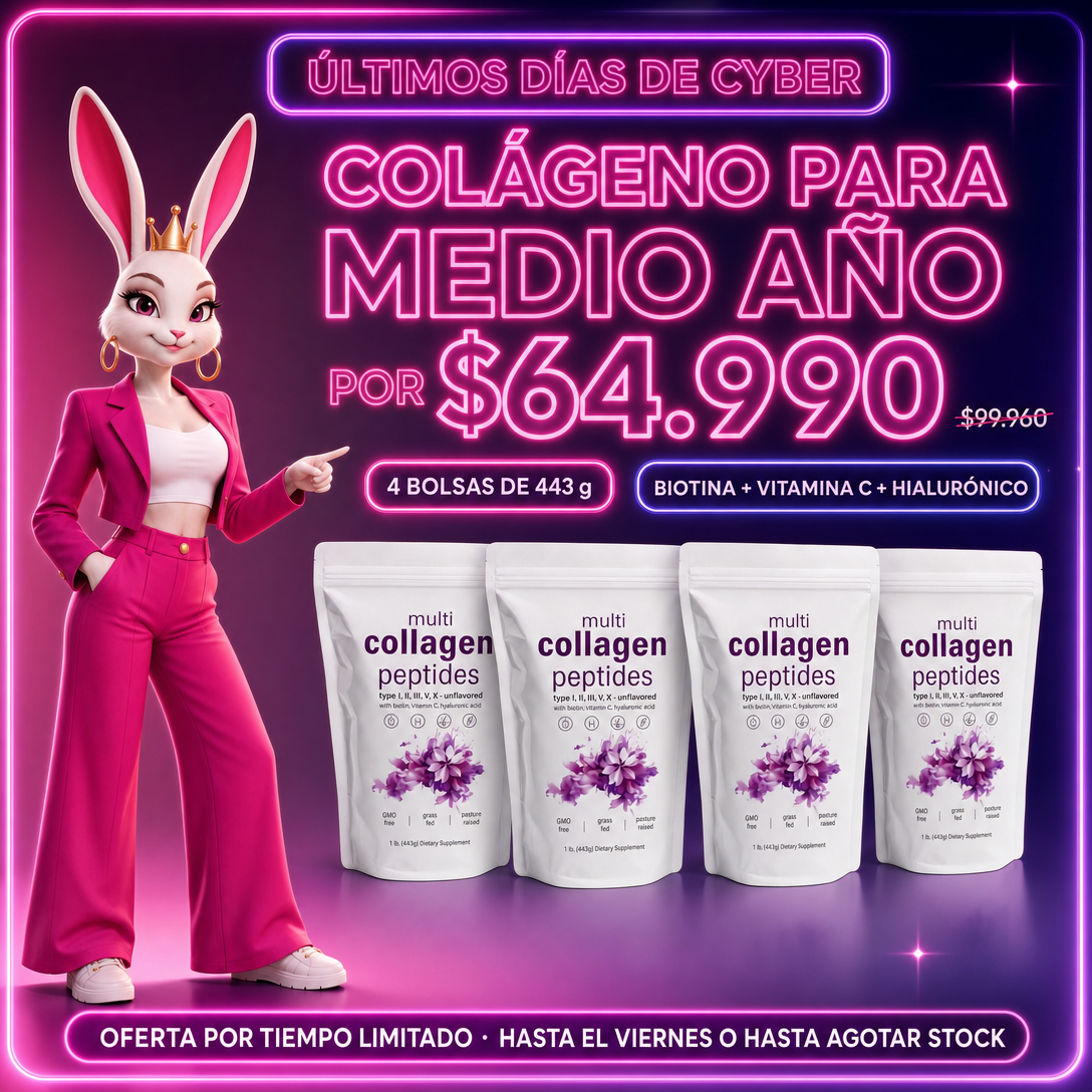 Multi Collagen Peptides, 4 bolsas: colágeno para medio año