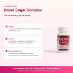 Infografía de beneficios: Blood Sugar Complex – Soporte Integral 60 Cápsulas