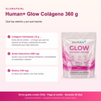 Infografía de beneficios: Human+ Glow Colágeno 360 g