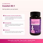 Infografía de beneficios: Inositol 40:1 – 60 Cápsulas
